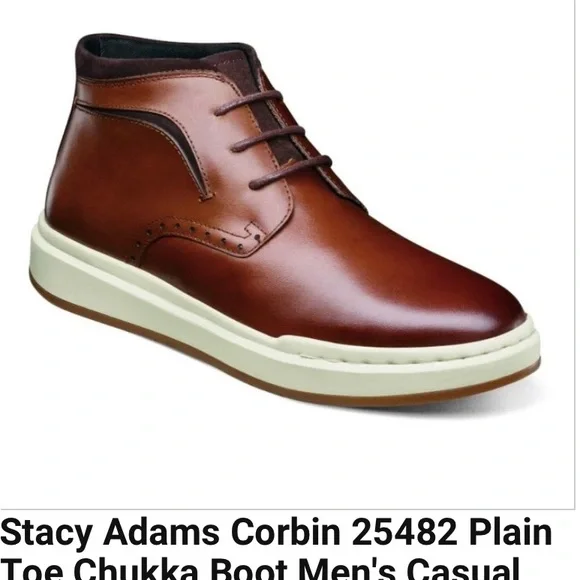 Stacy Adams Men's Tan Chukka Boots - Picture 1 of 2